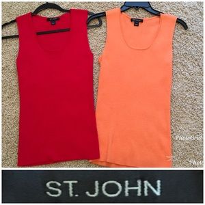 ST. JOHN 2 ribbed tanks